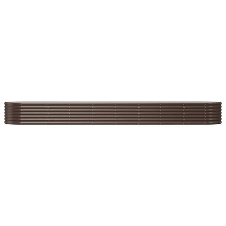 Vidaxl plantenbak 368x80x36 cm gegalvaniseerd staal bruin