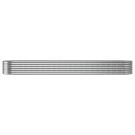 Vidaxl plantenbak 368x80x36 cm gegalvaniseerd staal zilverkleurig