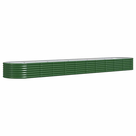 Vidaxl plantenbak 440x80x36 cm gegalvaniseerd staal groen