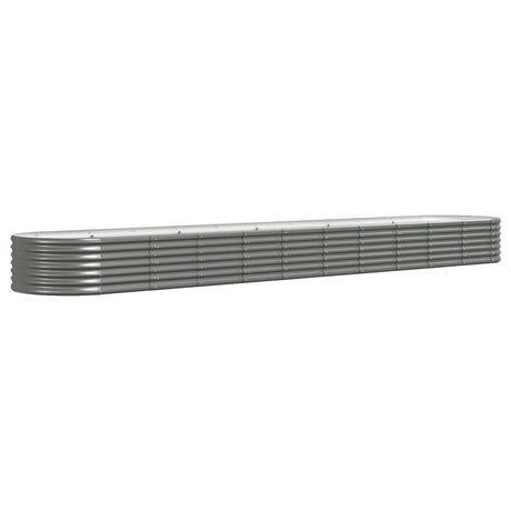 Vidaxl plantenbak 440x80x36 cm gegalvaniseerd staal grijs