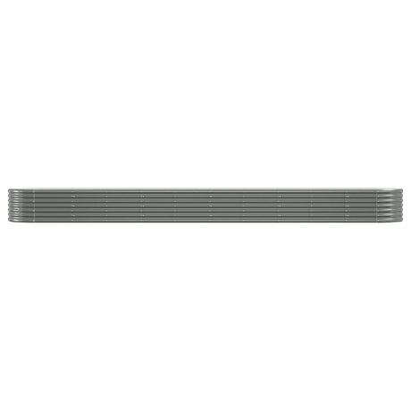 Vidaxl plantenbak 440x80x36 cm gegalvaniseerd staal grijs
