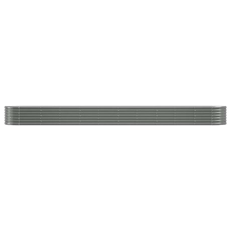 Vidaxl plantenbak 440x80x36 cm gegalvaniseerd staal grijs