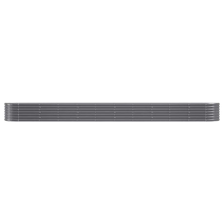 Vidaxl plantenbak 440x80x36 cm gegalvaniseerd staal antracietkleurig