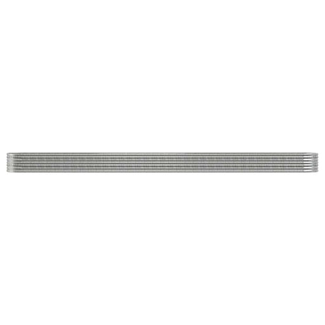 Vidaxl plantenbak 440x80x36 cm gegalvaniseerd staal zilverkleurig