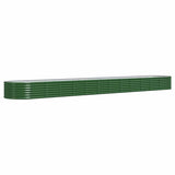 Vidaxl plantenbak 512x80x36 cm gegalvaniseerd staal groen