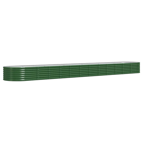 Vidaxl plantenbak 512x80x36 cm gegalvaniseerd staal groen