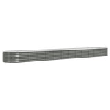 Vidaxl plantenbak 512x80x36 cm gegalvaniseerd staal grijs