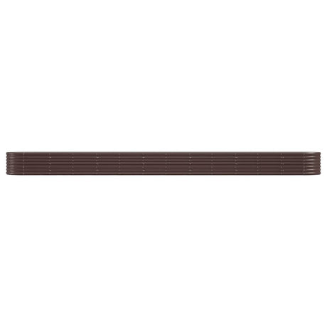 Vidaxl plantenbak 512x80x36 cm gegalvaniseerd staal bruin