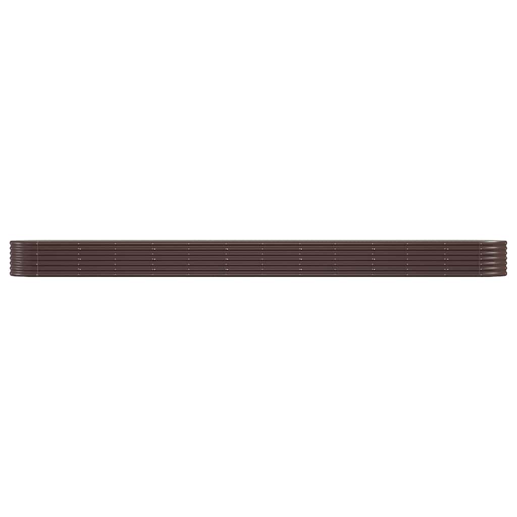 Vidaxl plantenbak 512x80x36 cm gegalvaniseerd staal bruin