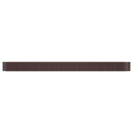 Vidaxl plantenbak 512x80x36 cm gegalvaniseerd staal bruin