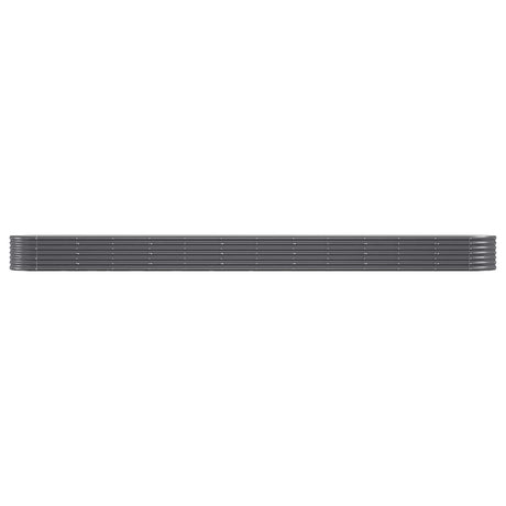 Vidaxl plantenbak 512x80x36 cm gegalvaniseerd staal antracietkleurig