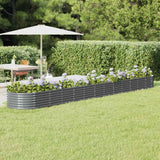 Vidaxl plantenbak 512x80x36 cm gegalvaniseerd staal antracietkleurig