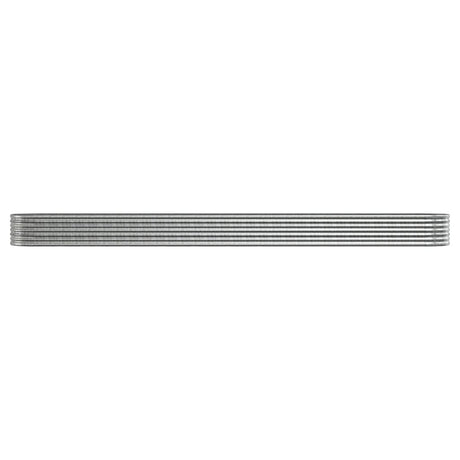 Vidaxl plantenbak 512x80x36 cm gegalvaniseerd staal zilverkleurig