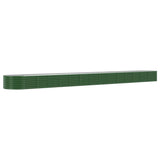 Vidaxl plantenbak 620x80x36 cm gegalvaniseerd staal groen