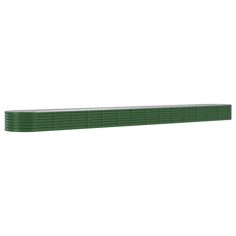Vidaxl plantenbak 620x80x36 cm gegalvaniseerd staal groen