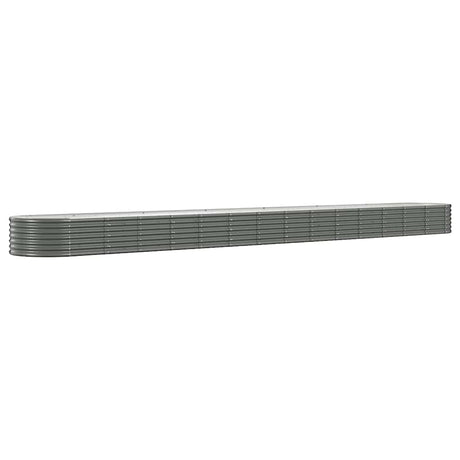 Vidaxl plantenbak 620x80x36 cm gegalvaniseerd staal grijs