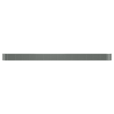 Vidaxl plantenbak 620x80x36 cm gegalvaniseerd staal grijs