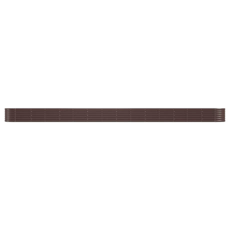 Vidaxl plantenbak 620x80x36 cm gegalvaniseerd staal bruin