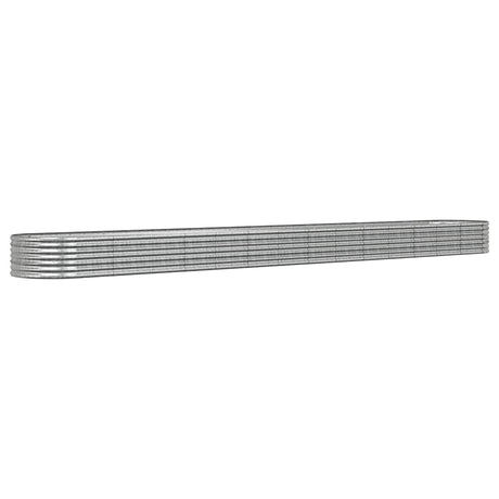 Vidaxl plantenbak 620x80x36 cm gegalvaniseerd staal zilverkleurig