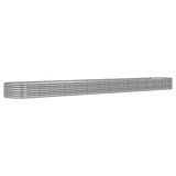 Vidaxl plantenbak 620x80x36 cm gegalvaniseerd staal zilverkleurig