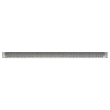 Vidaxl plantenbak 620x80x36 cm gegalvaniseerd staal zilverkleurig