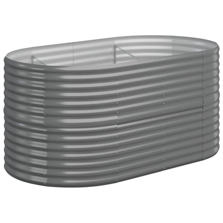 Vidaxl plantenbak 152x80x68 cm gegalvaniseerd staal grijs