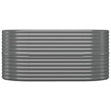 Vidaxl plantenbak 152x80x68 cm gegalvaniseerd staal grijs