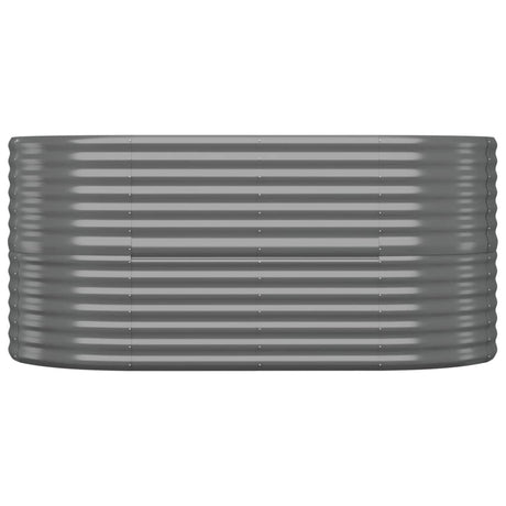 Vidaxl plantenbak 152x80x68 cm gegalvaniseerd staal grijs