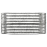 Vidaxl plantenbak 152x80x68 cm gepoedercoat staal zilverkleurig