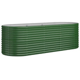 VidaXL Planning box 224x80x68 cm powder -coated steel green