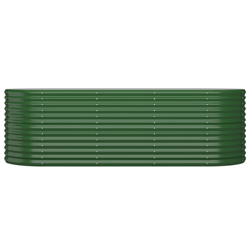 VidaXL Planning box 224x80x68 cm powder -coated steel green