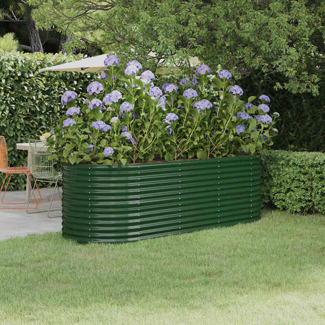 Vidaxl plantenbak 224x80x68 cm gegalvaniseerd staal groen