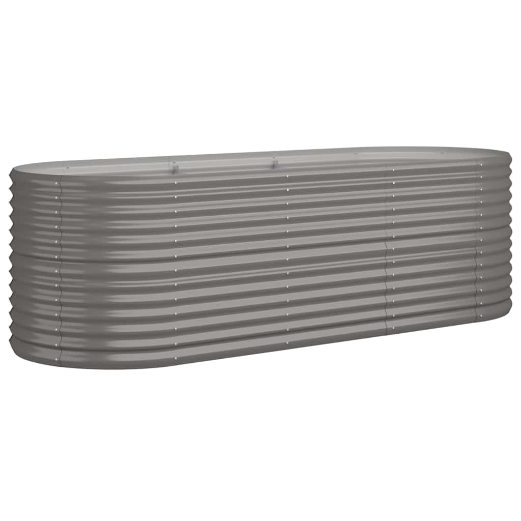 Vidaxl plantenbak 224x80x68 cm gegalvaniseerd staal grijs