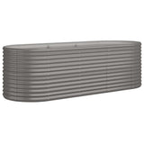 Vidaxl plantenbak 224x80x68 cm gegalvaniseerd staal grijs