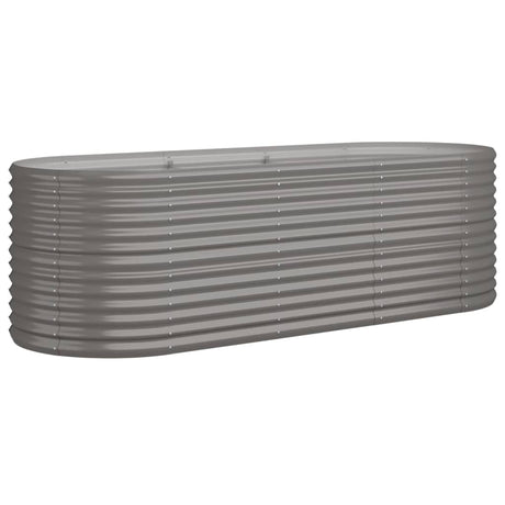 Vidaxl plantenbak 224x80x68 cm gegalvaniseerd staal grijs