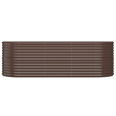 Vidaxl plantenbak 224x80x68 cm gegalvaniseerd staal bruin