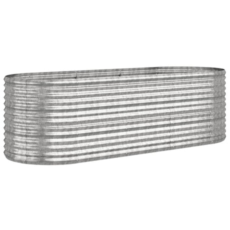 Vidaxl plantenbak 224x80x68 cm gegalvaniseerd staal zilverkleurig