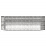 Vidaxl plantenbak 224x80x68 cm gegalvaniseerd staal zilverkleurig