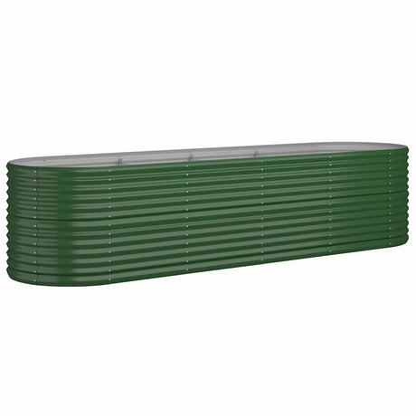 Vidaxl plantenbak 296x80x68 cm gegalvaniseerd staal groen