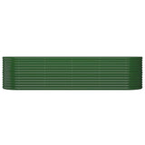 Vidaxl plantenbak 296x80x68 cm gegalvaniseerd staal groen