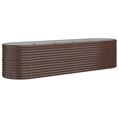 Vidaxl plantenbak 296x80x68 cm gegalvaniseerd staal bruin