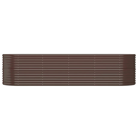 Vidaxl plantenbak 296x80x68 cm gegalvaniseerd staal bruin