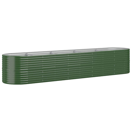 Vidaxl plantenbak 368x80x68 cm gegalvaniseerd staal groen