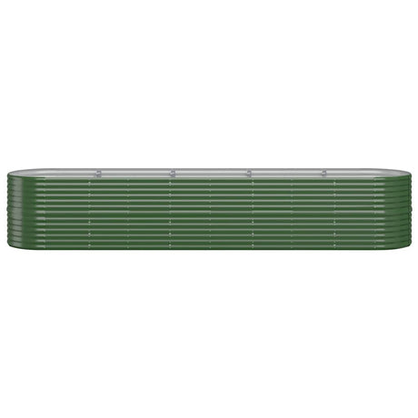 Vidaxl plantenbak 368x80x68 cm gegalvaniseerd staal groen