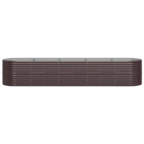 Vidaxl plantenbak 368x80x68 cm gegalvaniseerd staal bruin