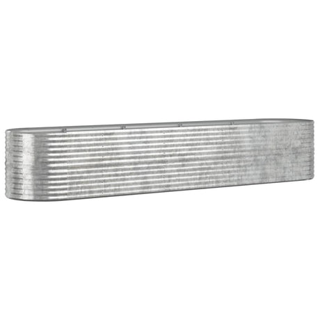 Vidaxl plantenbak 368x80x68 cm gegalvaniseerd staal zilverkleurig