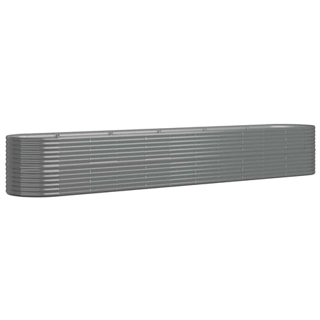 Vidaxl plantenbak 440x80x68 cm gegalvaniseerd staal grijs