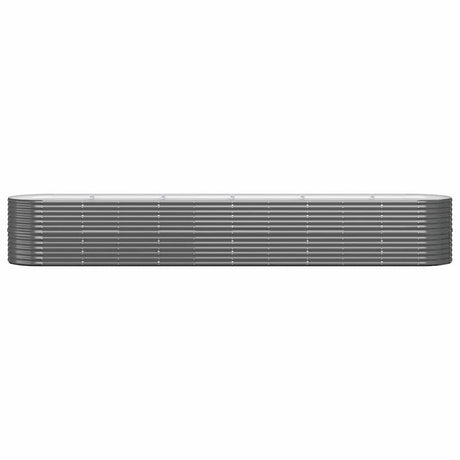 Vidaxl plantenbak 440x80x68 cm gegalvaniseerd staal antracietkleurig