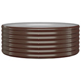 Vidaxl plantenbak 100x100x36 cm gegalvaniseerd staal bruin