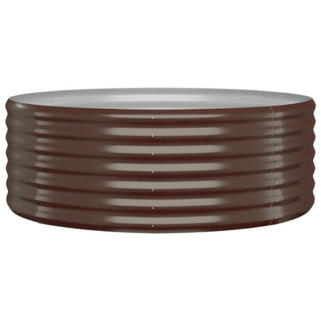 Vidaxl plantenbak 100x100x36 cm gegalvaniseerd staal bruin